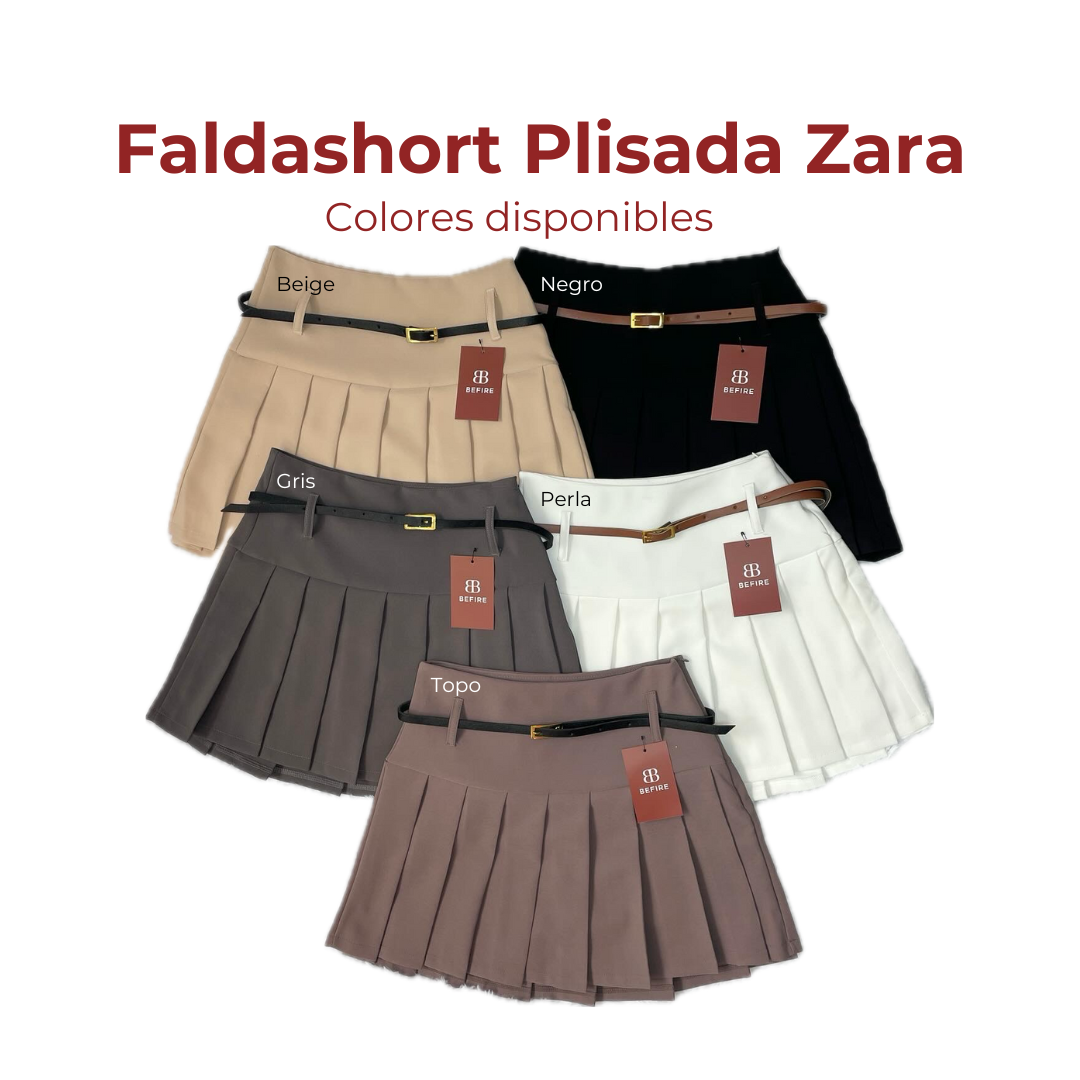 Faldashort Plisada Zara