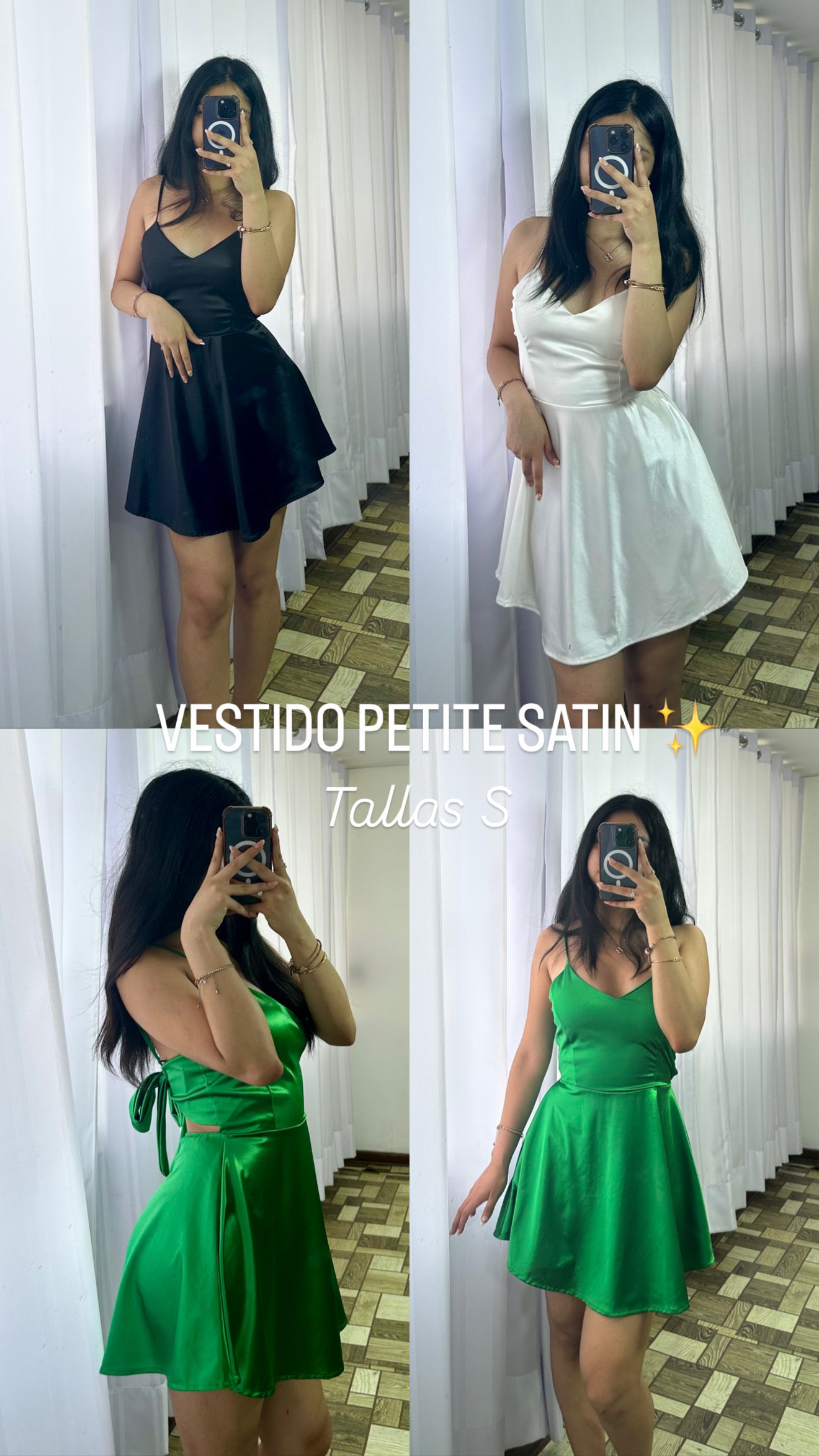 Vestido Petite Satin