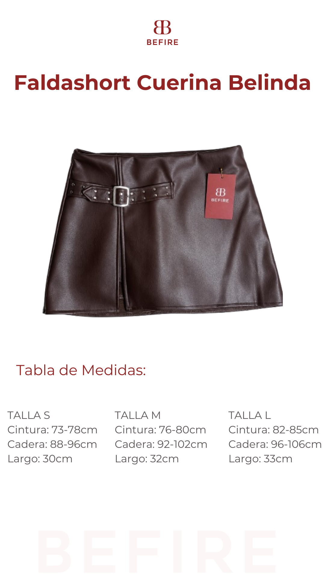 Faldashort Cuerina Belinda