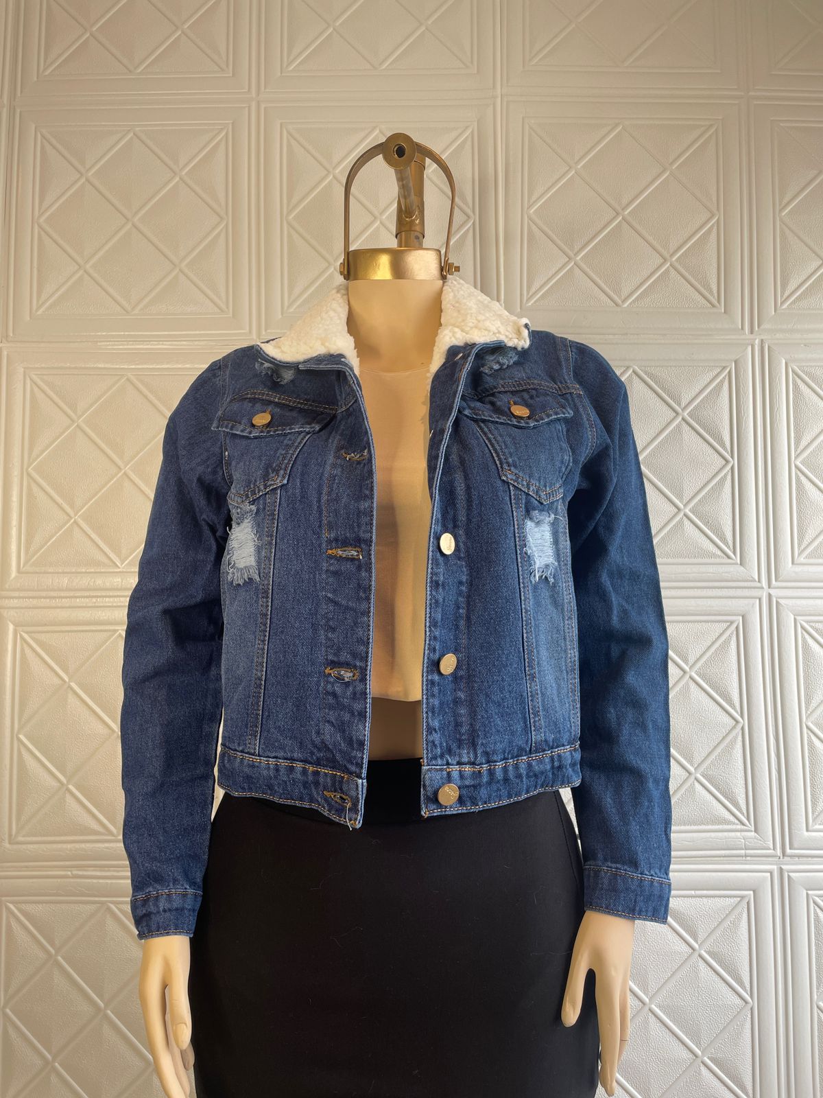 Denim Jacket Chaquetas De Jean Con Peluche Casaca COTTONS JEANS