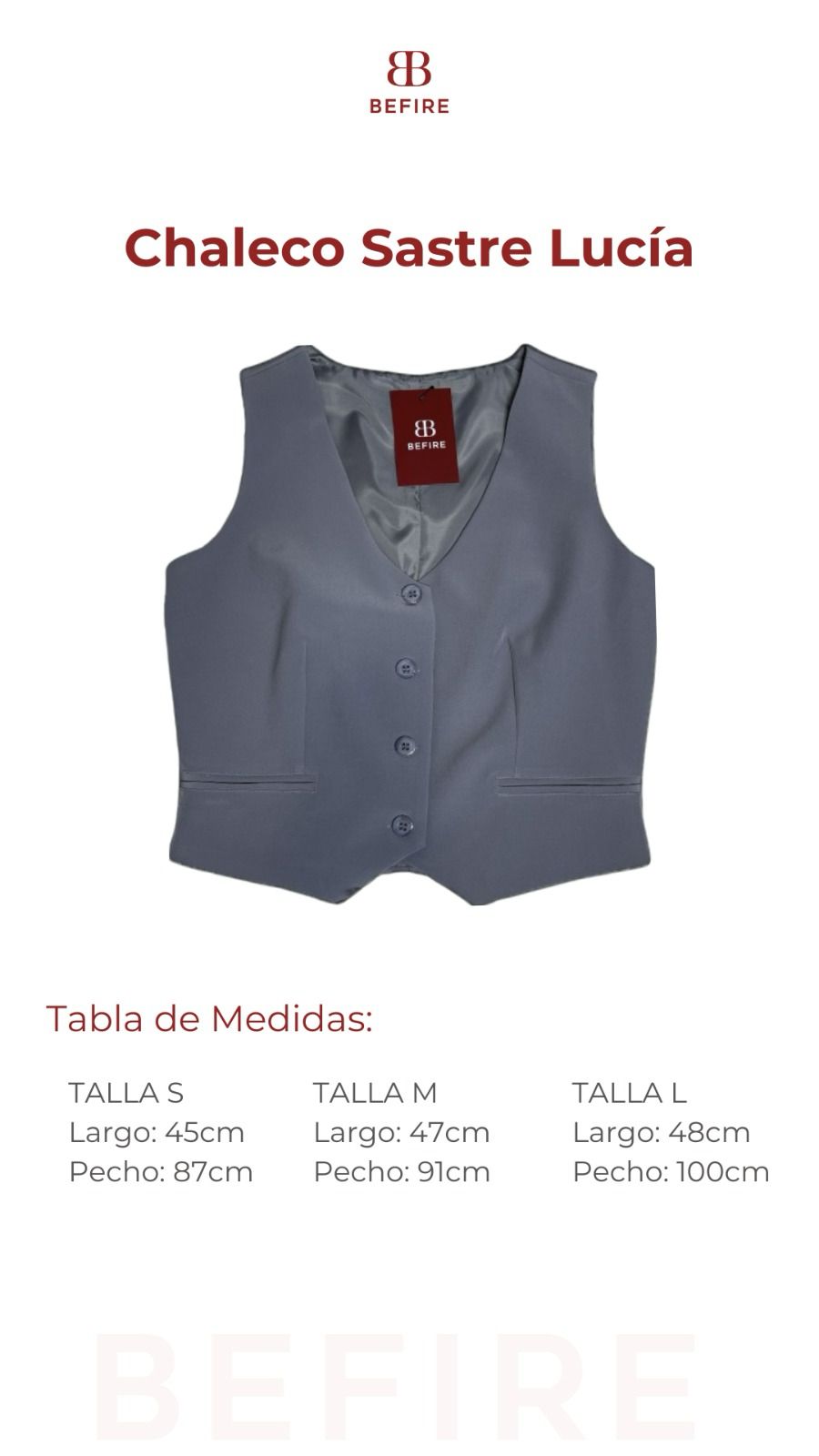 Chaleco sastre Lucía (M y L)