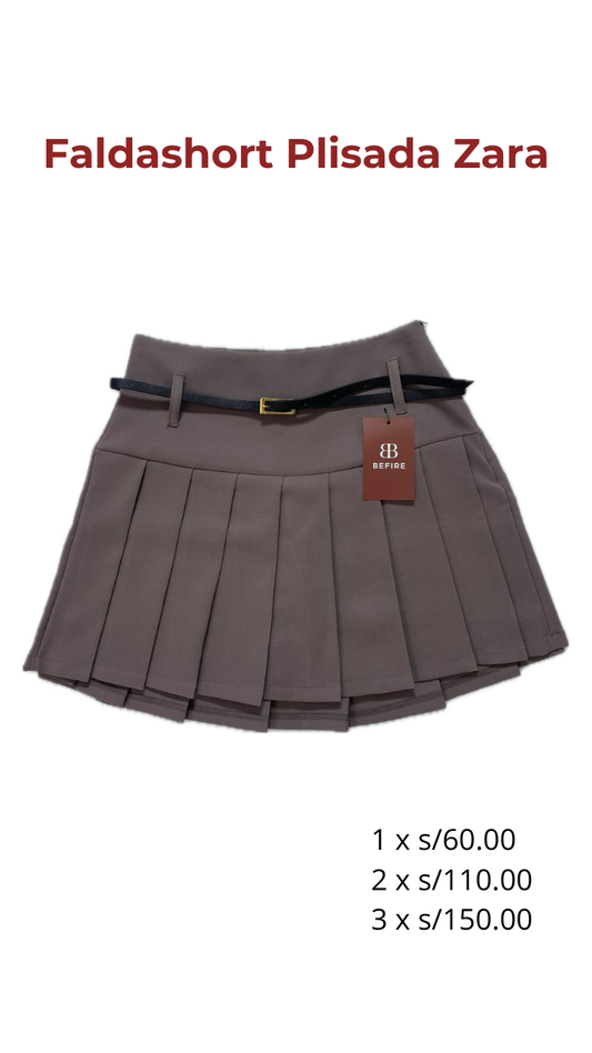 Faldashort Plisada Zara