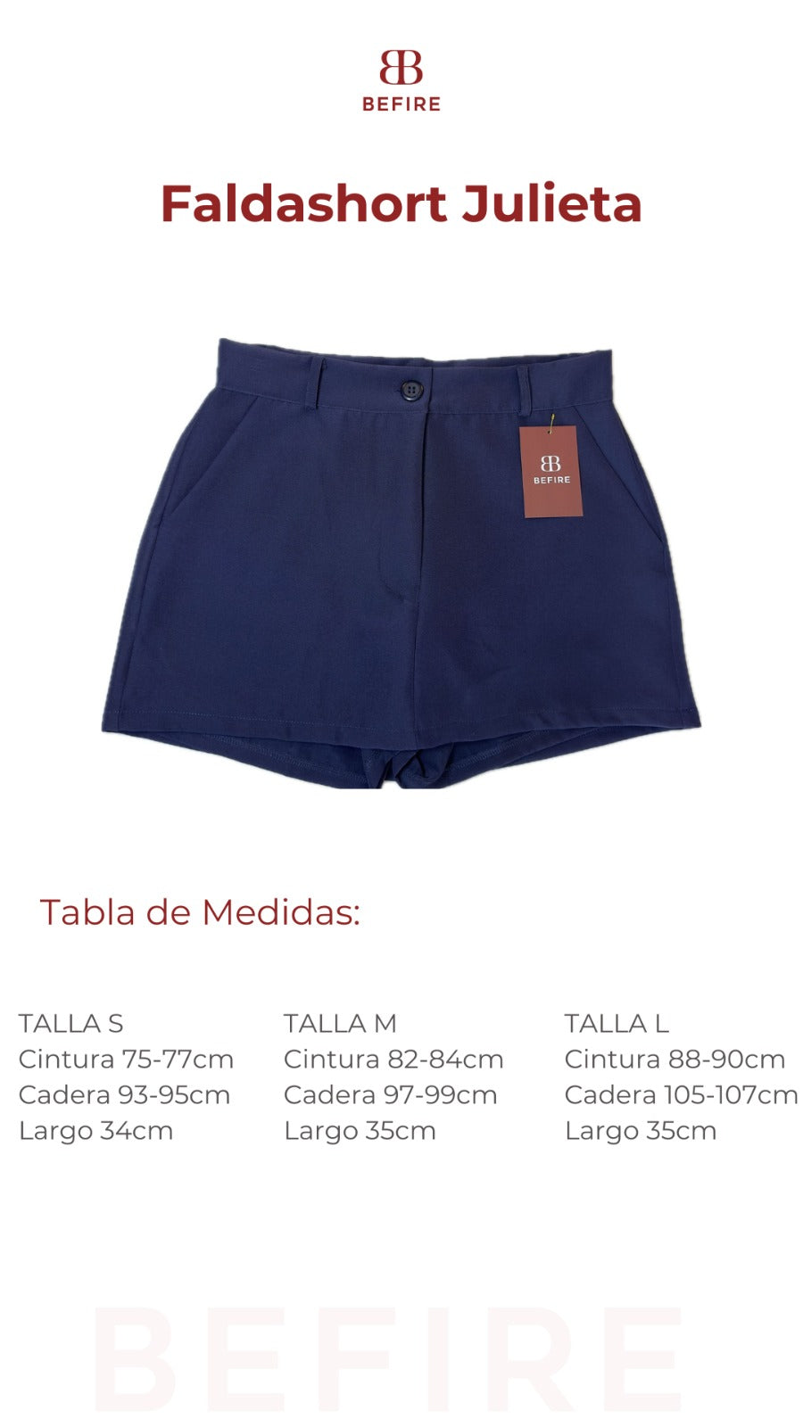 Faldashort sastre Julieta