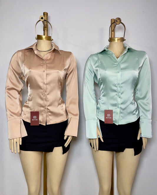 Blusa corset satin