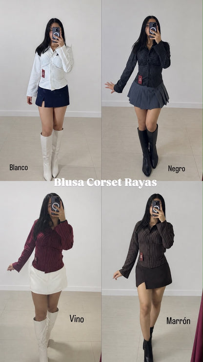 BLUSA CORSET RAYAS