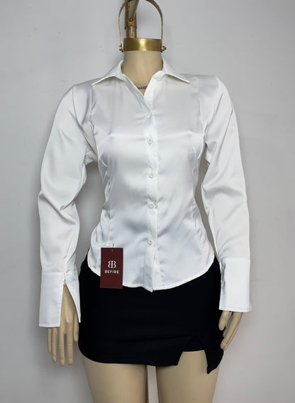 Blusa corset satin (M y L)