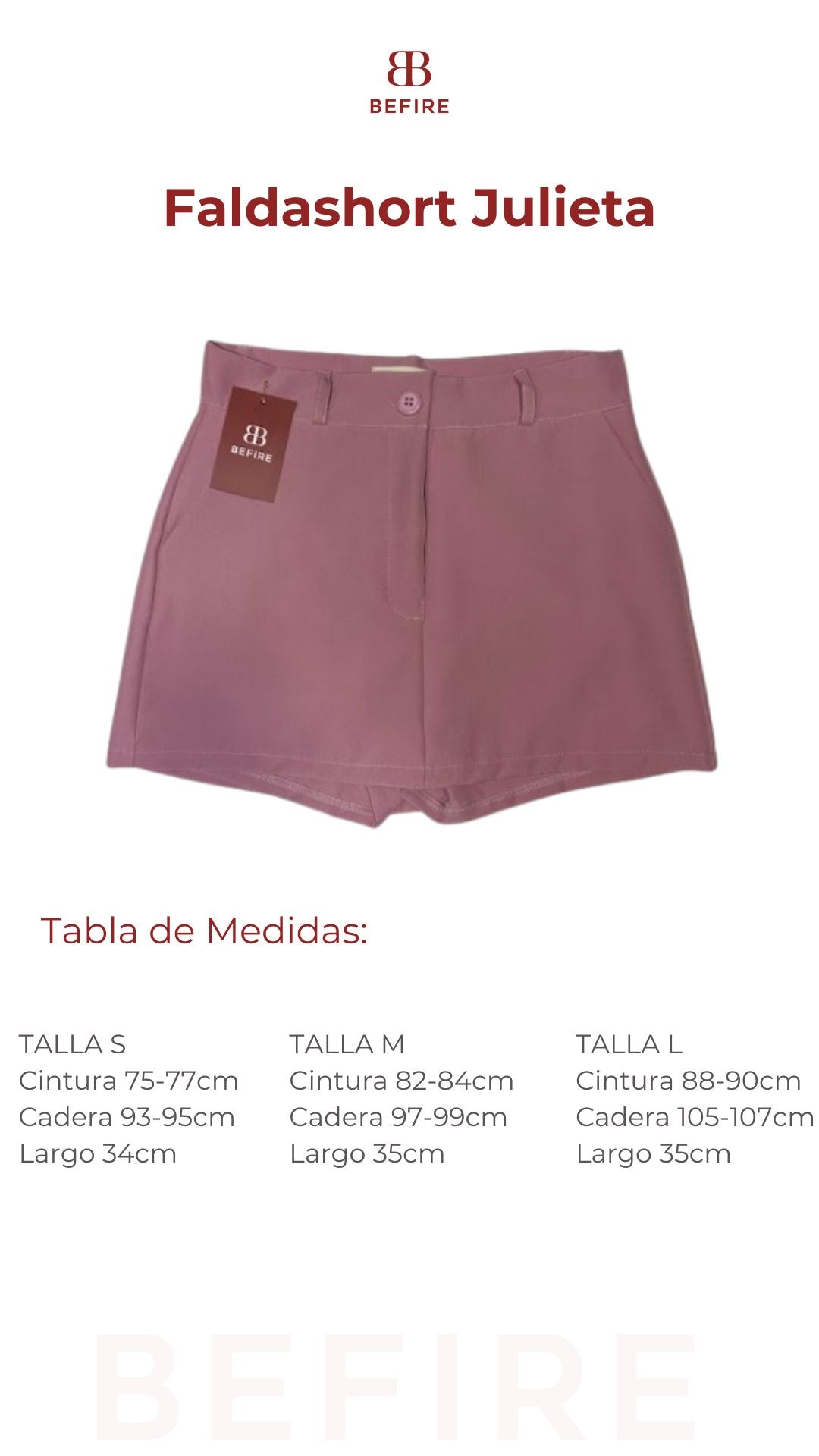 Faldashort sastre Julieta