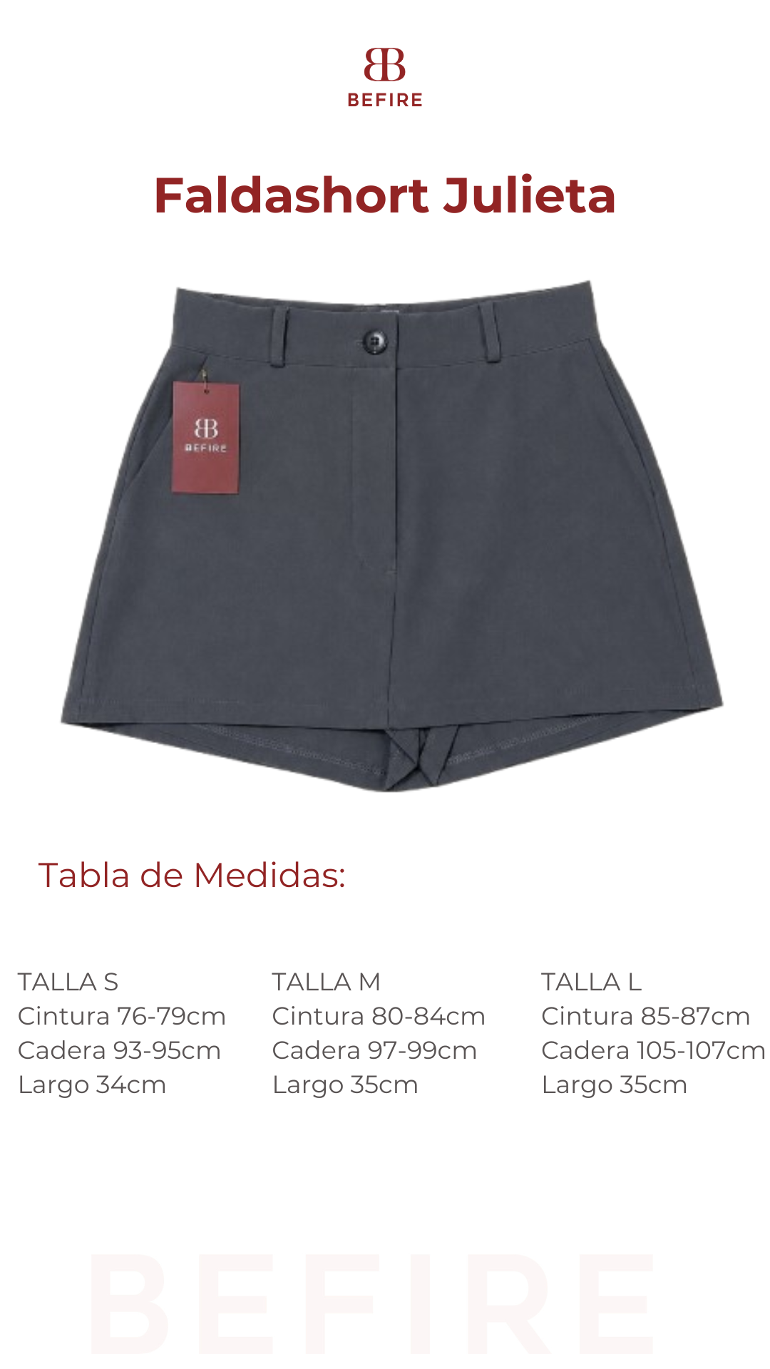Faldashort sastre Julieta