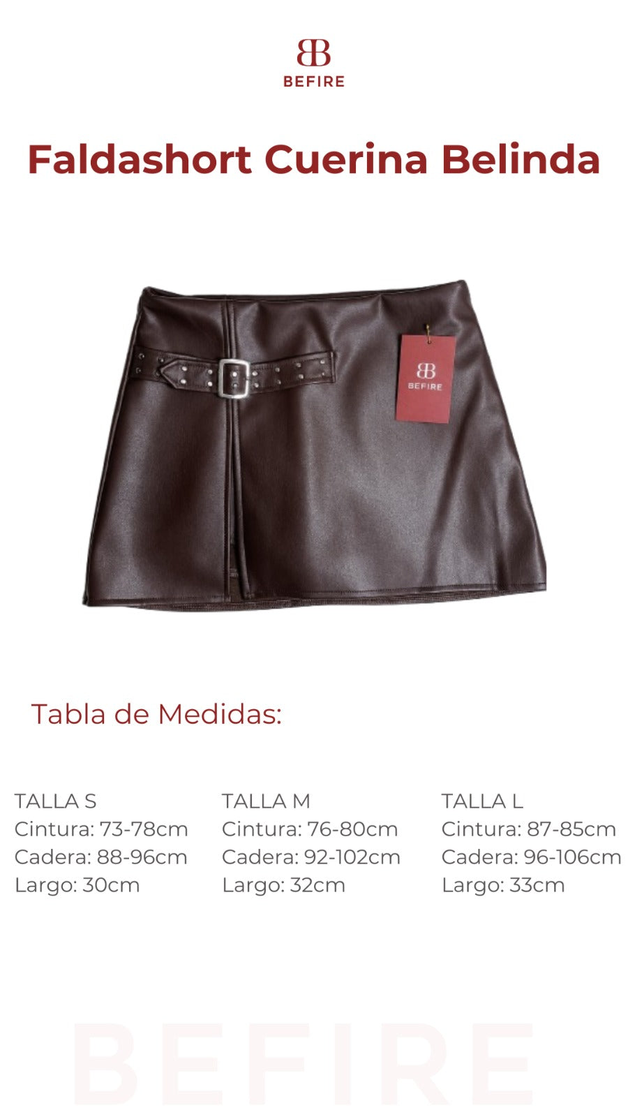 Faldashort Cuerina Belinda