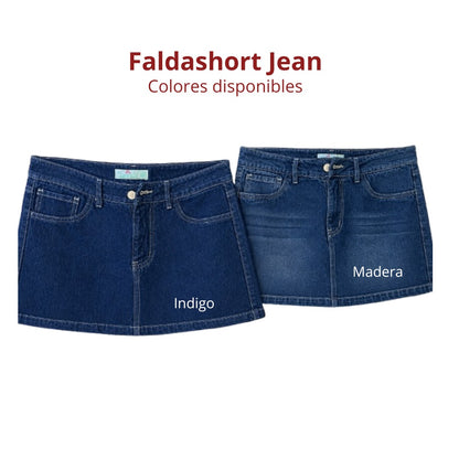 Faldashort Jean Rígido
