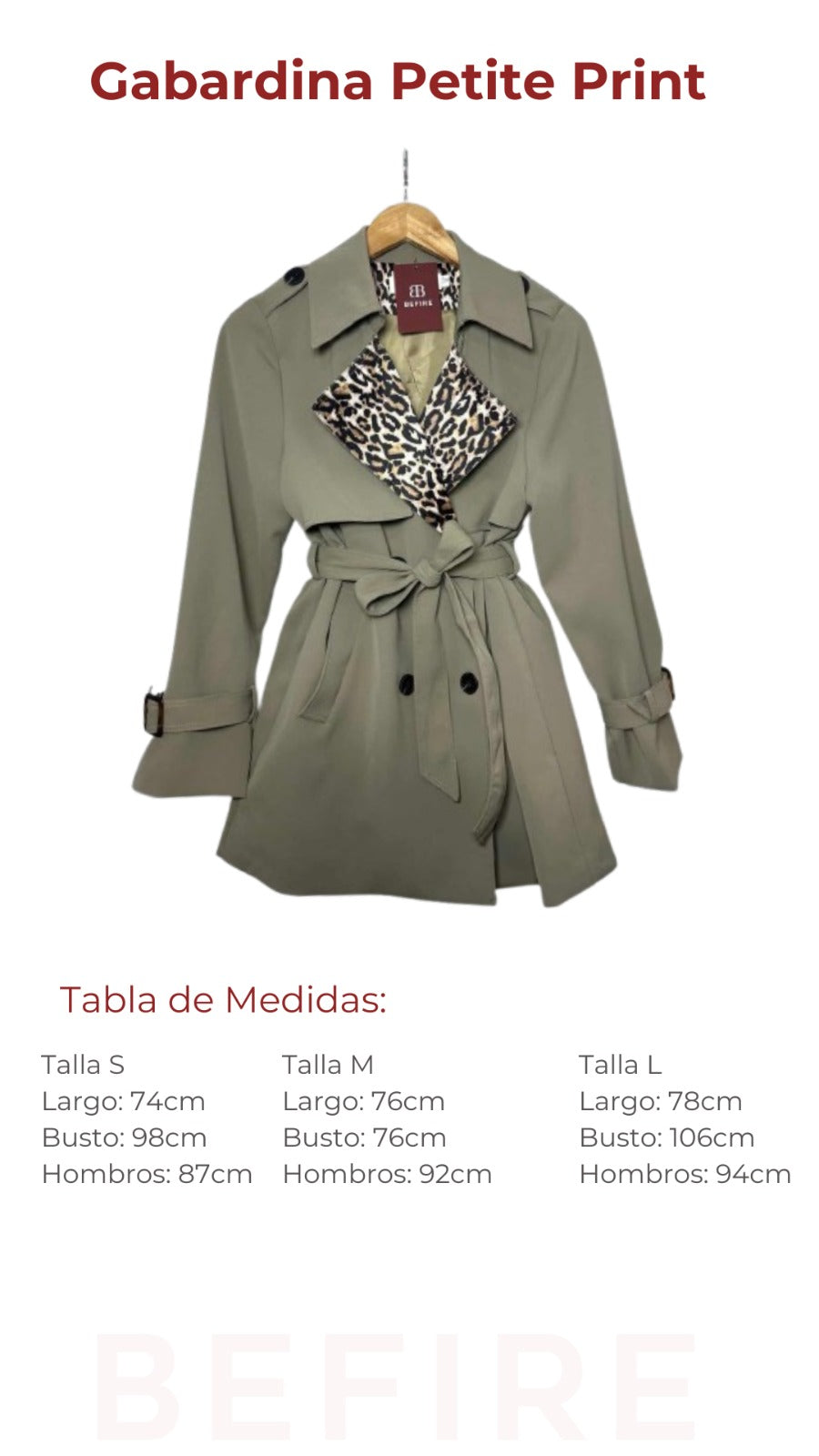 Gabardina Petite Print