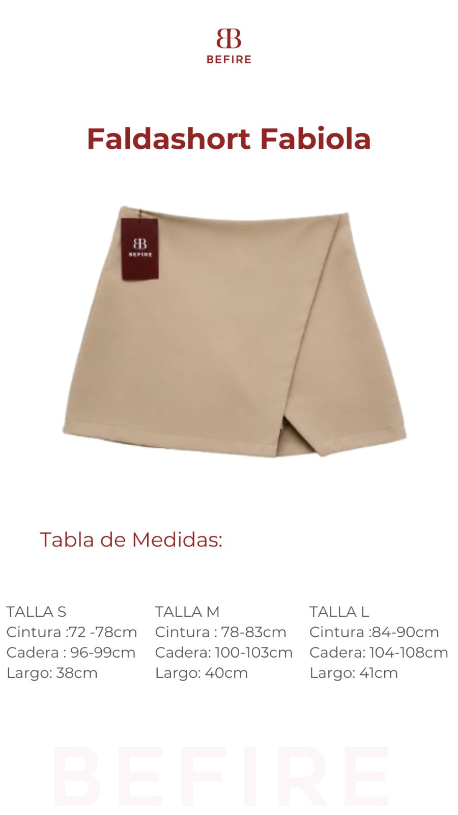 Faldashort asimetrico Fabiola