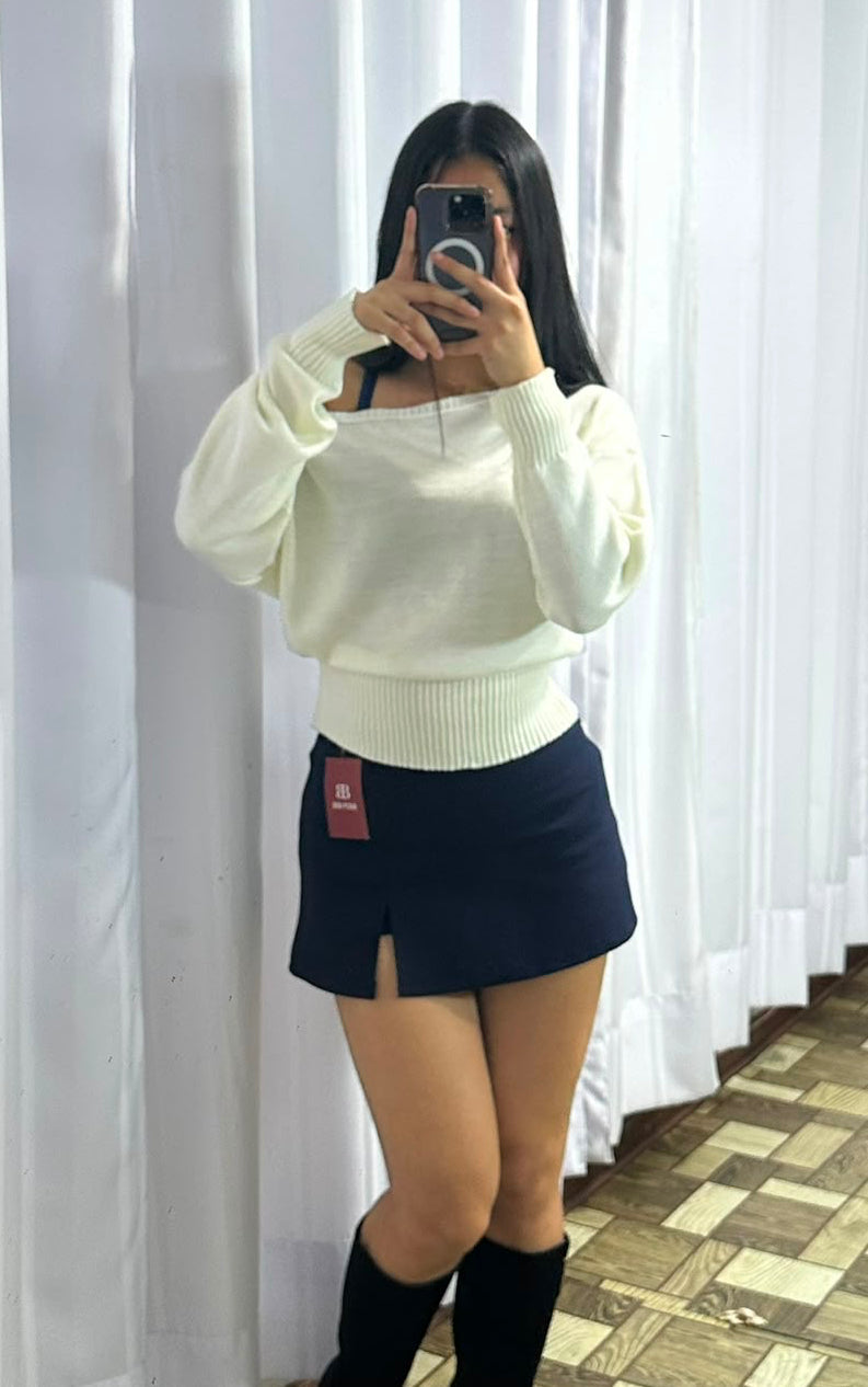 Outfit completo: Chompa Maria + Falda Vivian