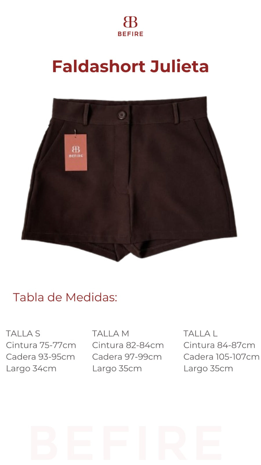 Faldashort sastre Julieta