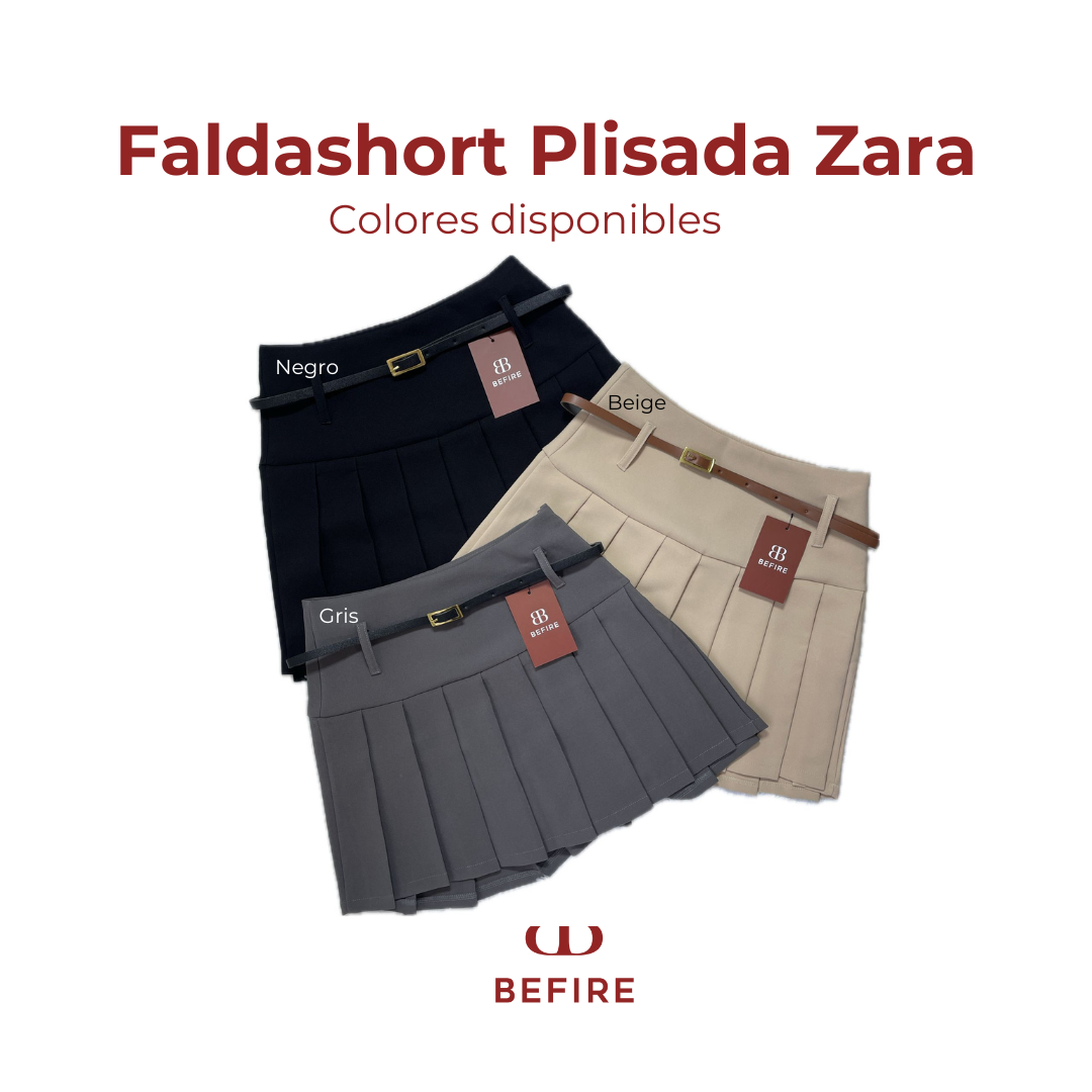 Faldashort Plisada Zara