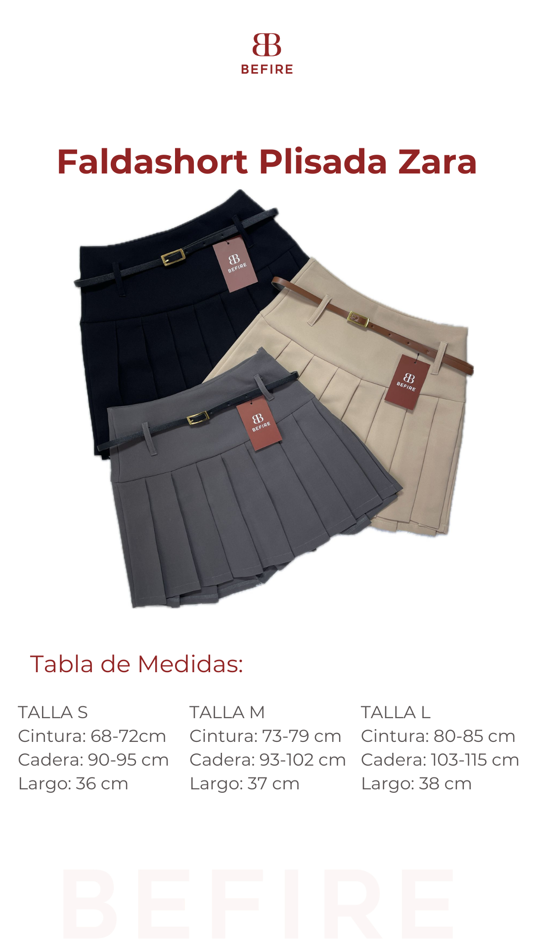 Faldashort Plisada Zara