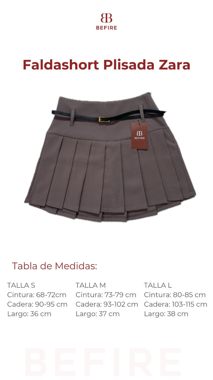 Faldashort Plisada Zara