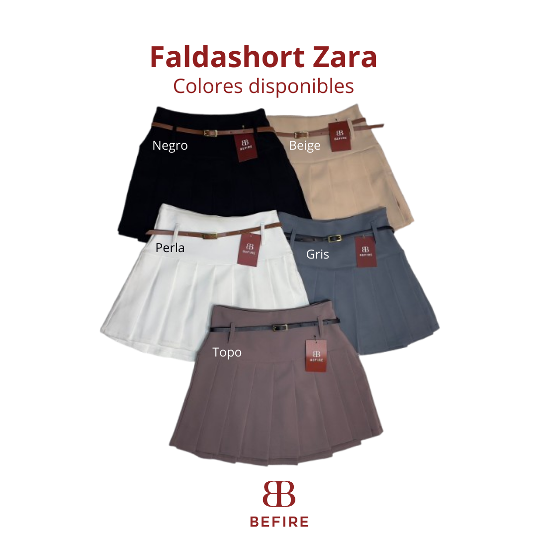 Faldashort Plisada Zara